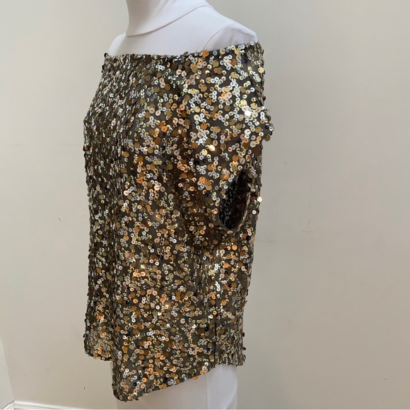 SLOUCHY SEQUIN TOP SIZE M - Picture 7 of 13